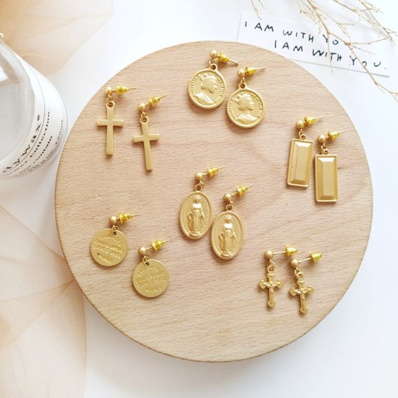 Gold Plated Maria Earrings - Picture 4 of 4